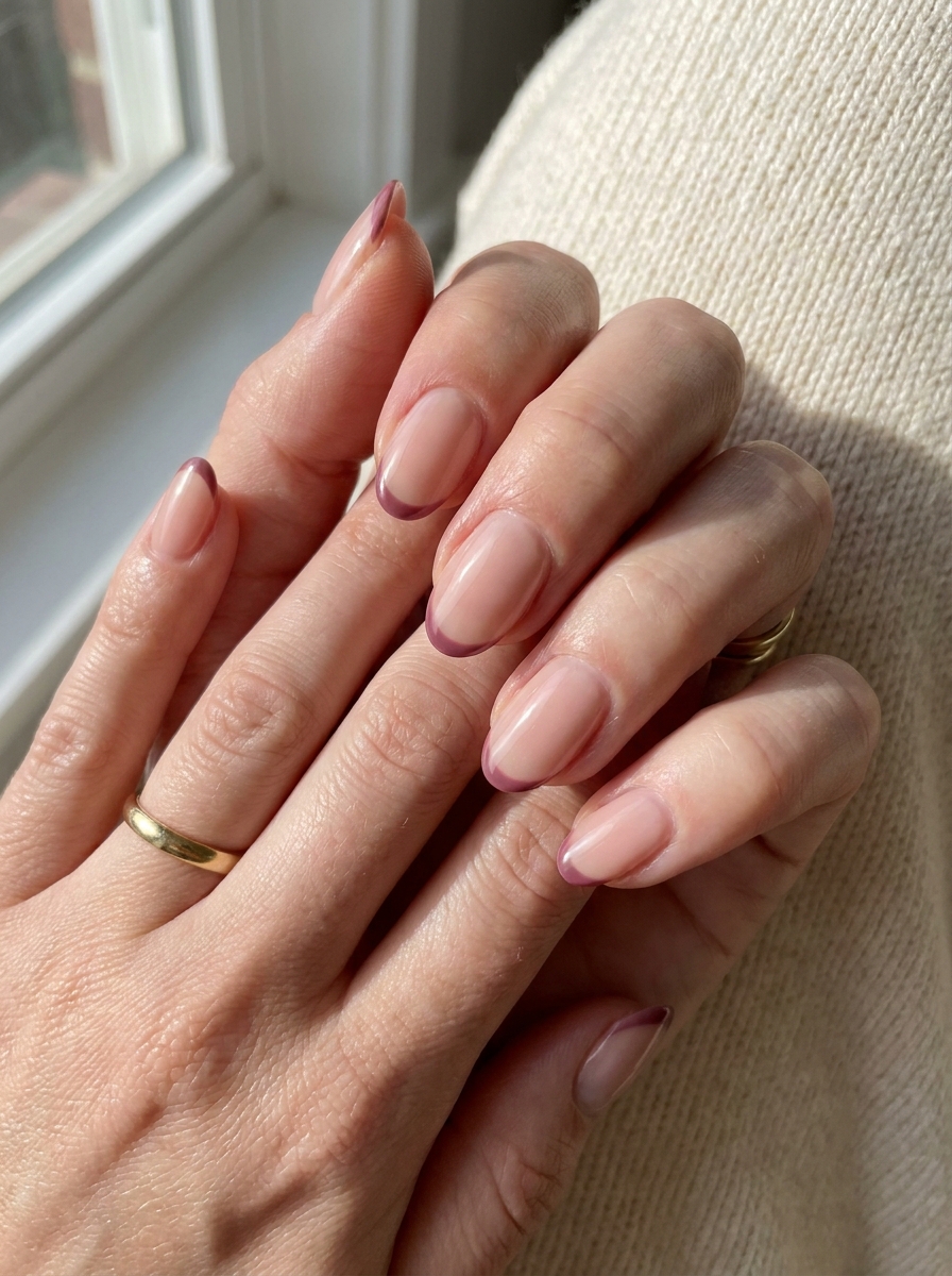Black Cherry French Nails als elegante French-Maniküre für den Herbst 2026